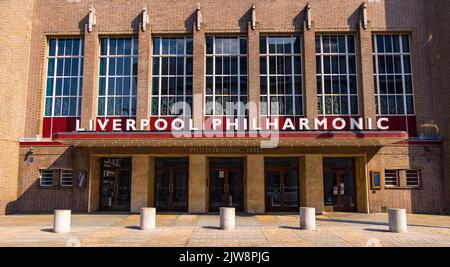 Liverpool Philharmonic Hall - LIVERPOOL, UK - AUGUST 16, 2022 Stock Photo