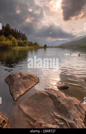 Llyn Mymbry in the Snowdonia National park, North Wales Stock Photo