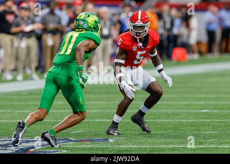 September 3, 2022: Georgia's Kelee Ringo (5) in action during the Chick ...