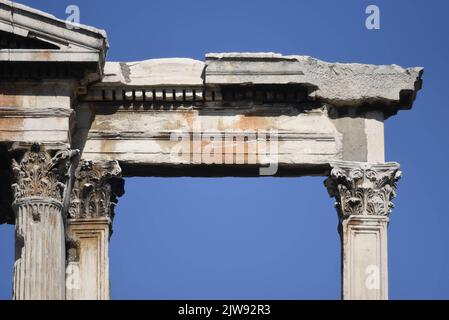 Doric columns and pediment made out of Pentelic marble part of Athena ...