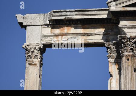 Doric columns and pediment made out of Pentelic marble part of Athena ...