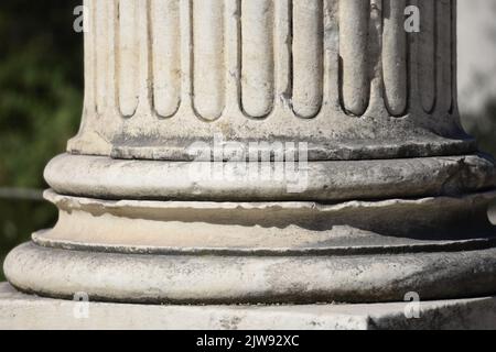 Doric column made out of Pentelic marble in the Roman Agora of Athens ...