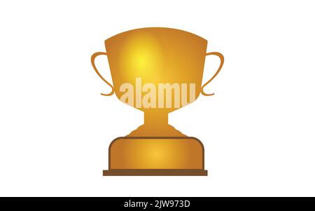 Realistic Vector 3d Blank Golden Champion Cup Icon wirh Baseball