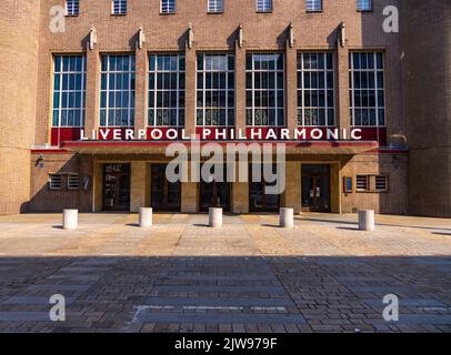 Liverpool Philharmonic Hall - LIVERPOOL, UK - AUGUST 16, 2022 Stock Photo