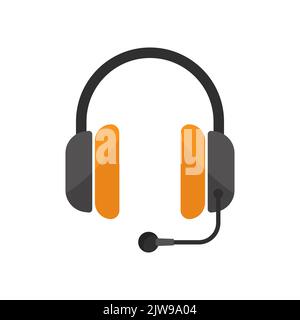 Headphone icon. Icon related to electronic, technology. Flat icon style. Simple design editable Stock Vector