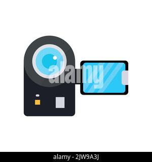 Video camera icon. Icon related to electronic, technology. Flat icon style. Simple design editable Stock Vector