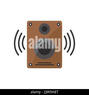 Sound box icon. Icon related to electronic, technology. Flat icon style. Simple design editable Stock Vector