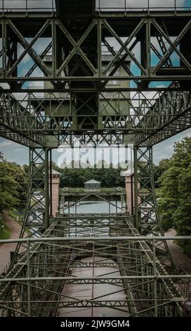 Detail view of the Old ship lift Henrichenburg in Waltrop-Oberwiese Stock Photo
