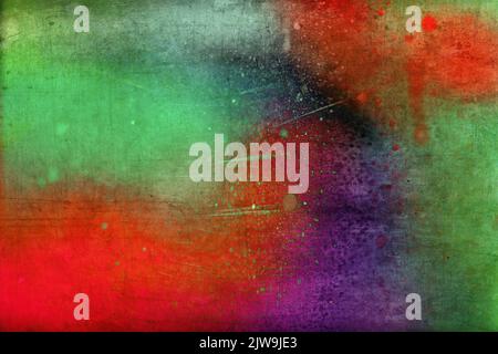 Colorful texture, rough, stained and scratched. Abstract grunge background, empty template Stock Photo