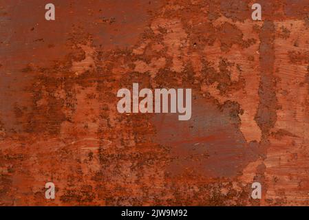 Grunge rusty orange brown metal corten steel panel background texture, rust and oxidized metal background. Old metal iron panel Rust dirty Iron Distre Stock Photo