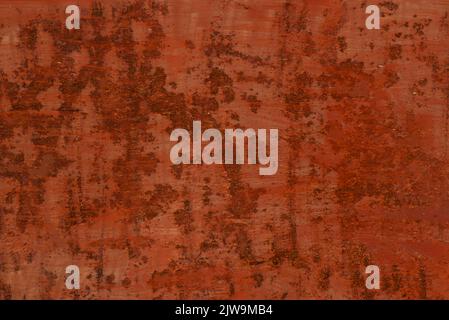Grunge rusty orange brown metal corten steel panel background texture, rust and oxidized metal background. Old metal iron panel Rust dirty Iron Distre Stock Photo