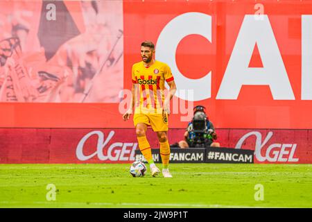 MALLORCA, SPAIN - SEPTEMBER 3: David Lopez of Girona CF between RCD Mallorca and Girona CF of La Liga Santander on September 3, 2022 at Visit Mallorca Stadium Son Moix in Mallorca, Spain. (Photo by Samuel Carreño/ PX Images) Stock Photo