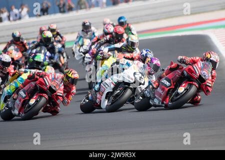 4th September 2022; Misano World Circuit Marco Simoncelli, Misano Adriatico, Rimini, Emilia-Romagna, Italy ; MotoGP Race Day; motogp race Stock Photo