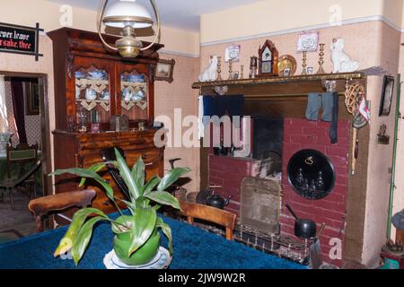 Interior of a miners cottage at Beamish Museum,England,UK Stock Photo