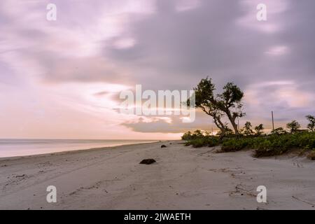 landscape photo of Kuakata sea beach . Stock Photo