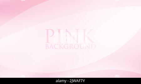 Minimal pale pink background with translucent rounded shapes. Simple vector graphic wallpaper Stock Vector