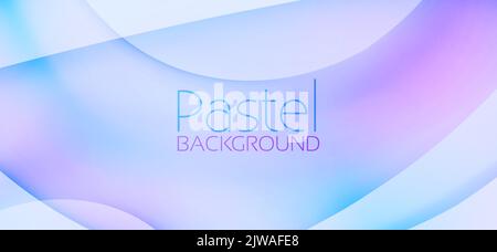 Pastel colors background. Abstract wallpaper with lavender blue and mauve translucent rounded shapes. Subtle vector graphic pattern Stock Vector