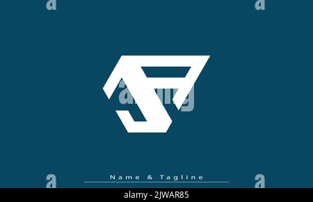 Alphabet letters Initials Monogram logo JA , AJ Stock Vector