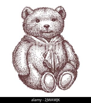 Bear Sketch Fluffy Face Print – Studio Q - Art by Nicky Quartermaine Scott