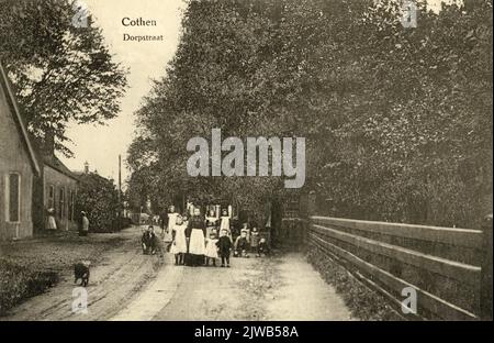 View in the Dorpsstraat in Cothen Stock Photo - Alamy
