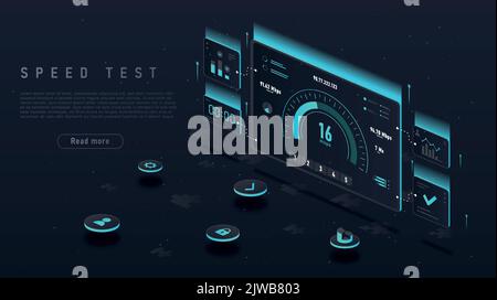 Loading speed test Stock Vector