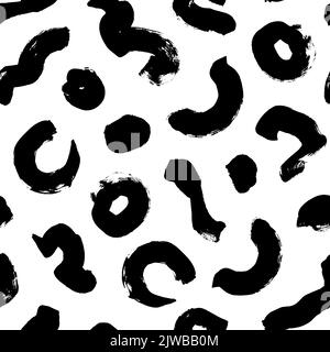 Organic hand drawn vecotr shapes seamless pattern. Stock Vector