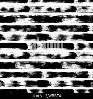 Hand drawn vector bold stripes seamless pattern. Stock Vector