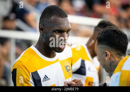 Washington, USA. 04th Sep, 2022. United forward Christian Benteke is seen during warmups before a DC United vs Colorado Rapids Major League Soccer (MLS) match at Audi Field in Washington, DC, on Sunday, September 4, 2022. (Graeme Sloan/Sipa USA) Credit: Sipa USA/Alamy Live News Stock Photo