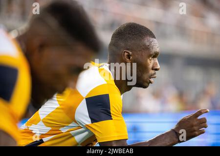 Washington, USA. 04th Sep, 2022. United forward Christian Benteke is seen during warmups before a DC United vs Colorado Rapids Major League Soccer (MLS) match at Audi Field in Washington, DC, on Sunday, September 4, 2022. (Graeme Sloan/Sipa USA) Credit: Sipa USA/Alamy Live News Stock Photo