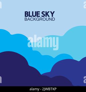 Blue sky with clouds background vector illustration design. Stock Vector