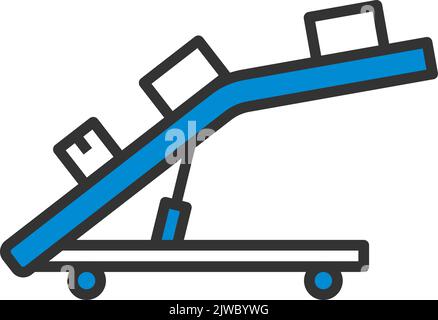Warehouse Transportation System Icon. Editable Bold Outline With Color Fill Design. Vector Illustration. Stock Vector