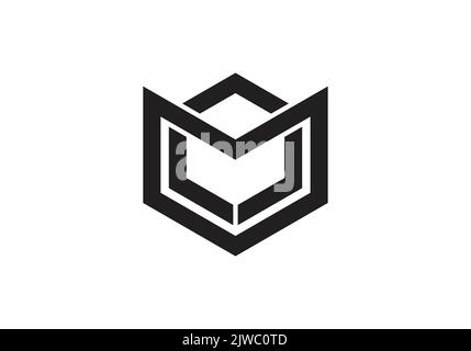 MLL Initial Polygonal 3D Cube Letter mll Logo Design Vector Template M L L Letter Logo Design Stock Vector