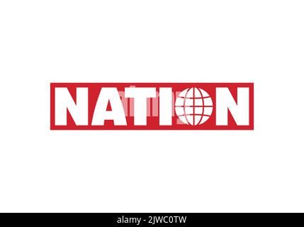 Nation World Globe Map Logo Design Icon Template Stock Vector