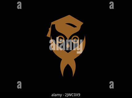 OWL Graduated Smart Intelligent Logo X Design Education Logo Design Template Stock Vector