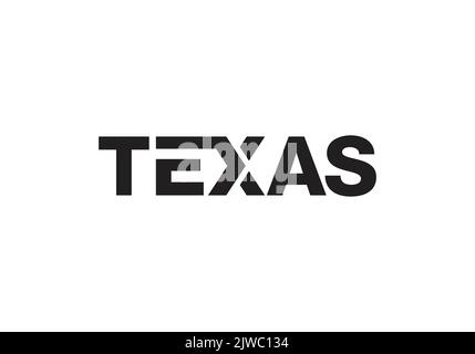 TEXAS Creative Modern Wordmark Logo Design Template Stock Vector