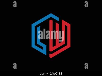 LW Initial Monogram Letter lw Logo Design Vector Template l w Letter Logo Design Stock Vector