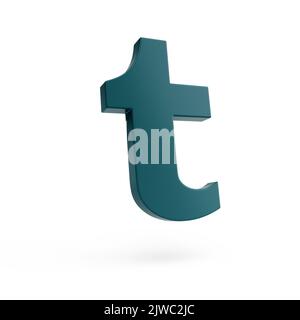 Tumblr - realistic 3D social media logo floating isolated on a white background with shadow - 3D render Stock Photo