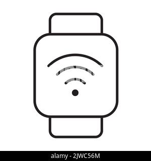 Smart watch icon vector for graphic design, logo, website, social media, mobile app, UI illustration Stock Vector