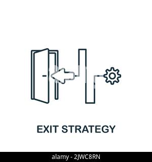 Exit Strategy icon. Line simple Crowdfunding icon for templates, web design and infographics Stock Vector