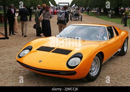 Lamborghini Muira SV (1971). Concours of Elegance 2022, Hampton Court Palace, London, UK, Europe Stock Photo