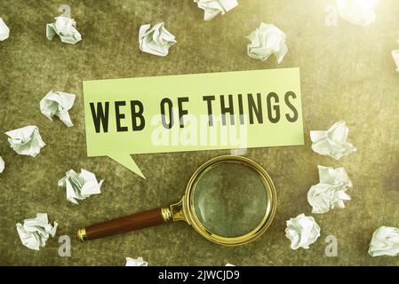 Conceptual caption Web Of Things. Business overview Internet technology online modern data service communication Stock Photo