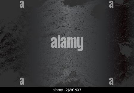 Luxury black golden metal gradient background with distressed brick wall texture. Vector illustration Stock Vector