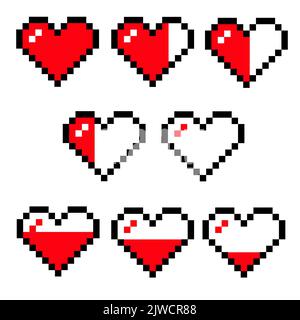 zelda 8 bit hearts