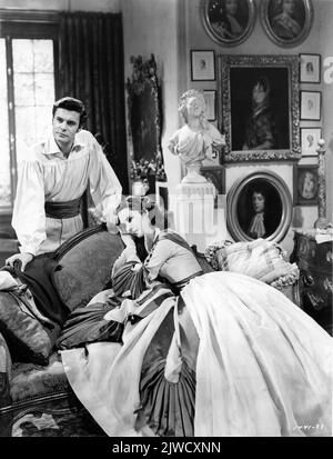 LOUIS JOURDAN and JENNIFER JONES in MADAME BOVARY 1949 director VINCENTE MINNELLI novel Gustav Flaubert screenplay Robert Ardrey costumes (women) Walter Plunkett costumes (men) Valles music Miklos Rozsa producer Pandro S. Berman Metro Goldwyn Mayer Stock Photo