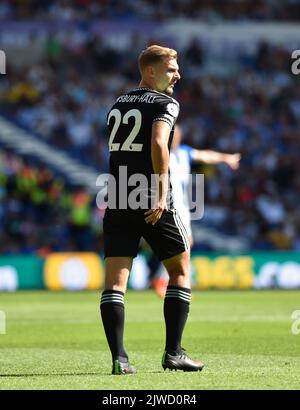 Kiernan Dewsbury-Hall #22 of Leicester City during the game Stock