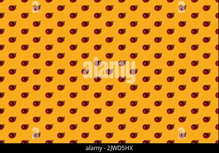 orange christmas background ball seamless pattern Stock Photo