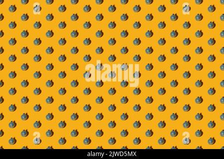 orange xmas background blue ball seamless pattern Stock Photo