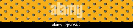 yellow xmas background gray ball seamless pattern Stock Photo