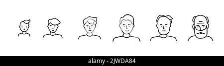 Boy growing up to man Stock Vector Image & Art - Alamy