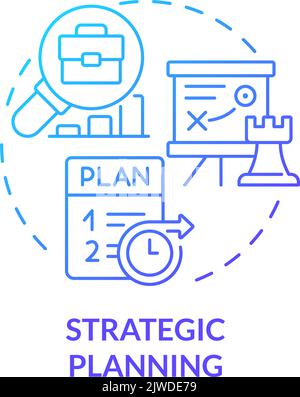 Strategic planning blue gradient concept icon Stock Vector Image & Art ...